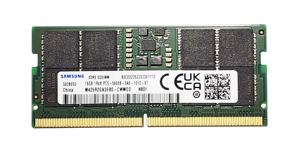 MEMORIA RAM PARA PORTÁTIL SAMSUNG 16GB 1RX8 DDR5-5600B, vista 2